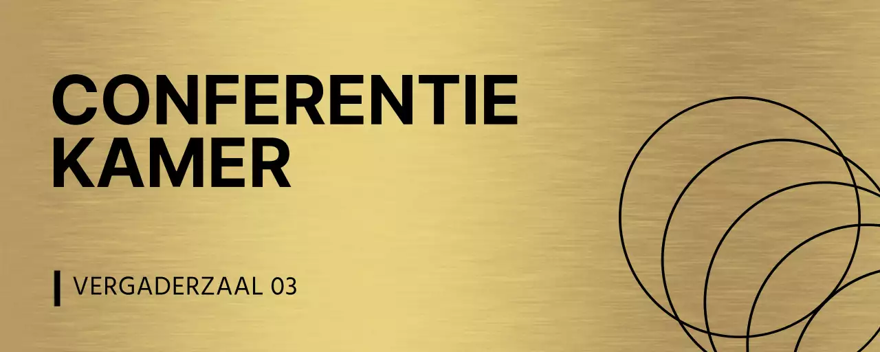 Plaatsnaam vergaderzaal met zwarte lijnvorm