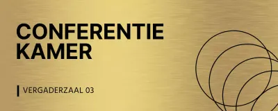 Plaatsnaam vergaderzaal met zwarte lijnvorm