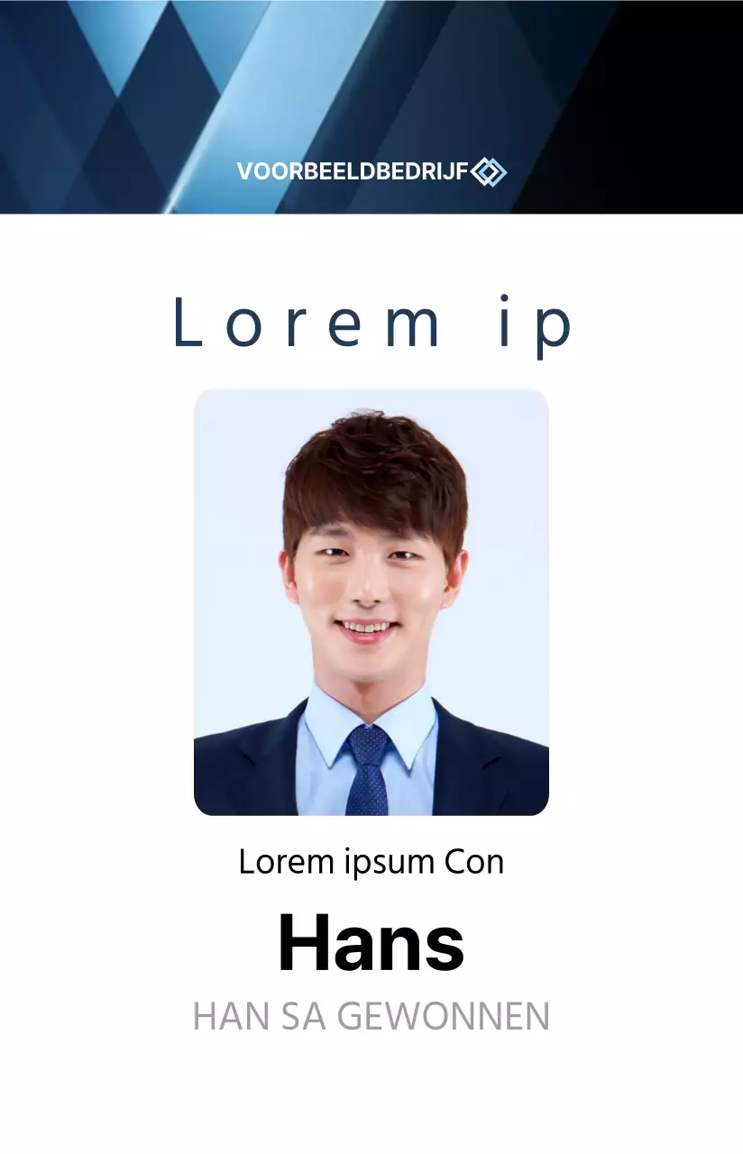 Eenvoudig en strak tempelcertificaat in montuurstijl in marineblauw en zwart