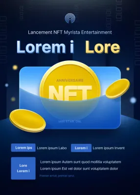 Promouvoir le largage d'un concept cybernétique bleu et jaune