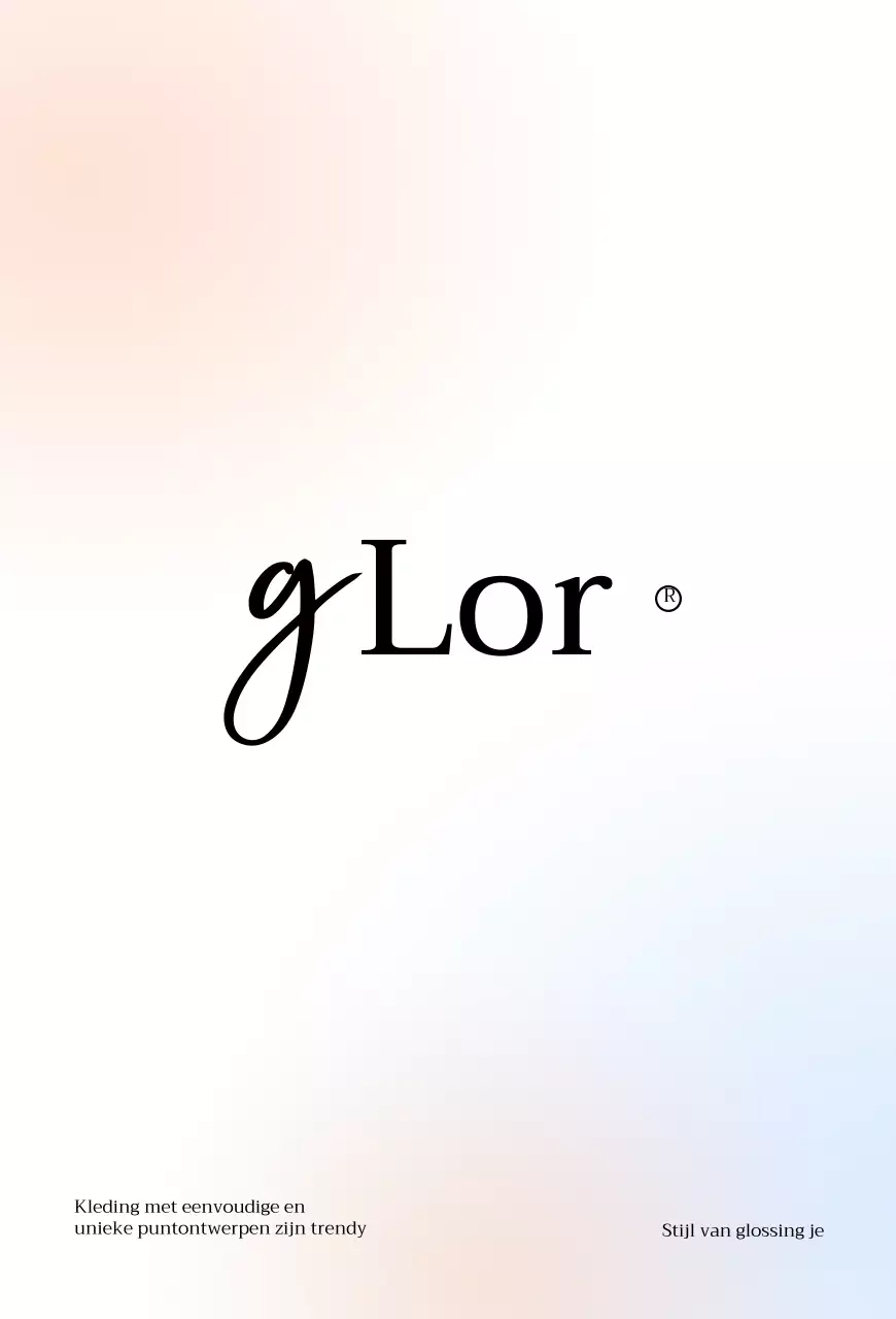 Glanzende eenvoudige kledingwinkel met kleurverlopen