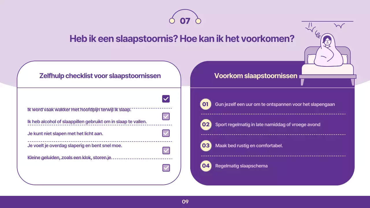 Mauve's eenvoudige slaapgewoonten kliniek lezing
