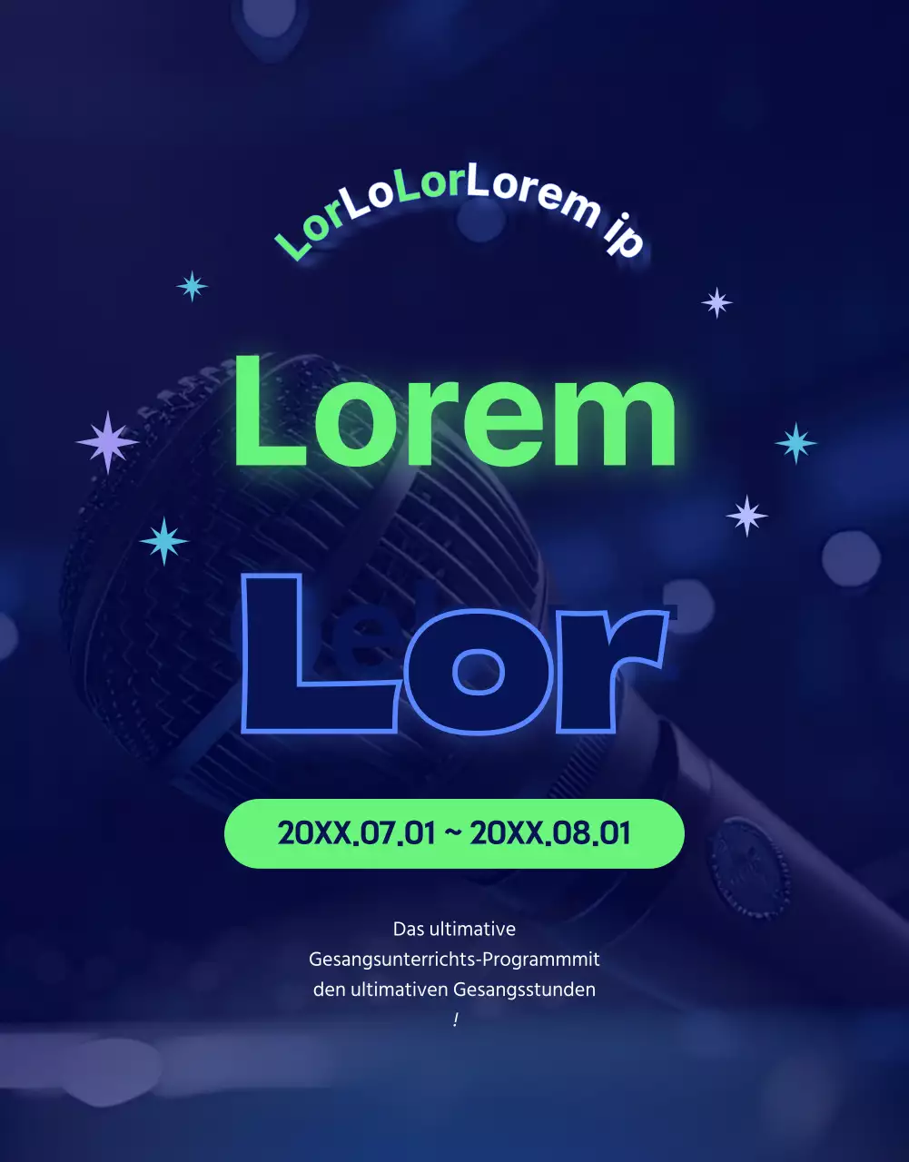 Wunderschöne Gesangsstunde mit Chartreuse-Akzenten