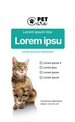 Étiquettes blanches et soignées pour animaux de compagnie