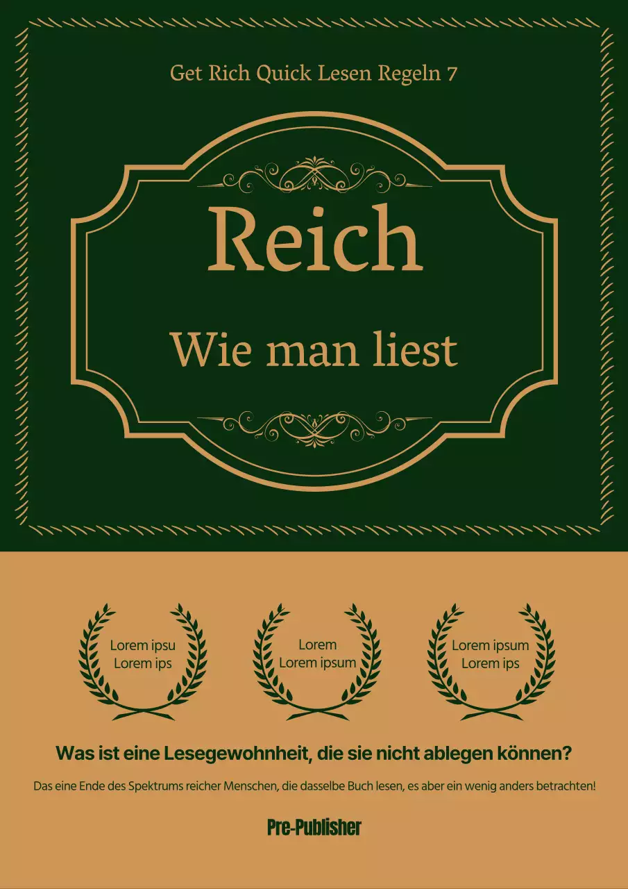 Bücher in einem Golden Point Frame Konzept