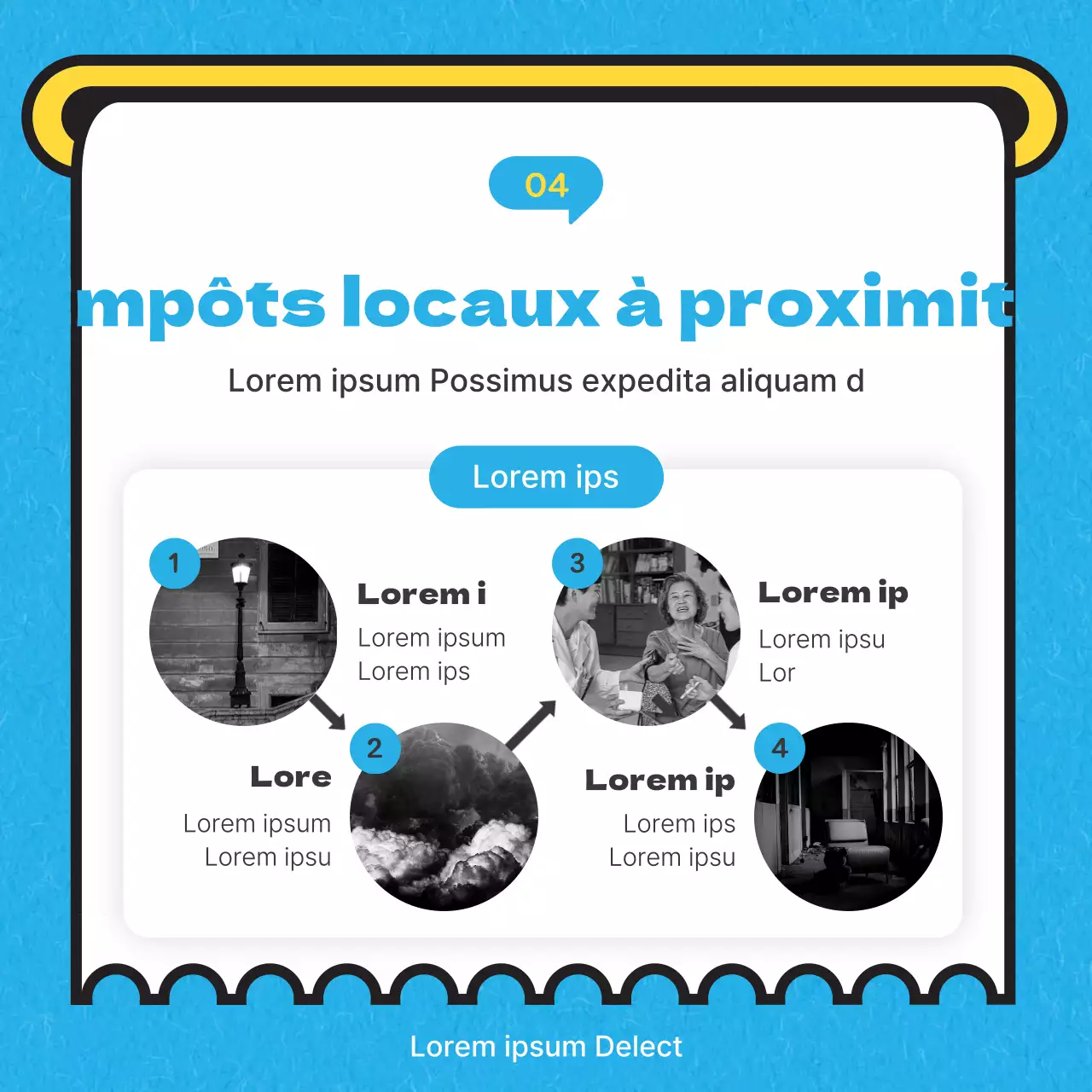 Illustration bleu ciel de la carte des impôts locauxNews