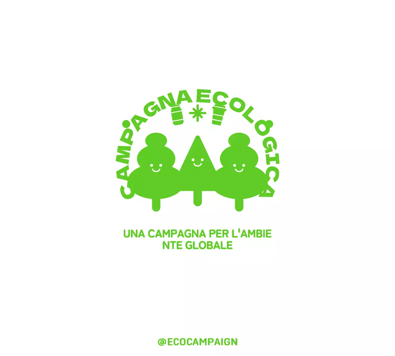 Campagna ecologica di stile con teneri personaggi in legno e combinazioni di testo