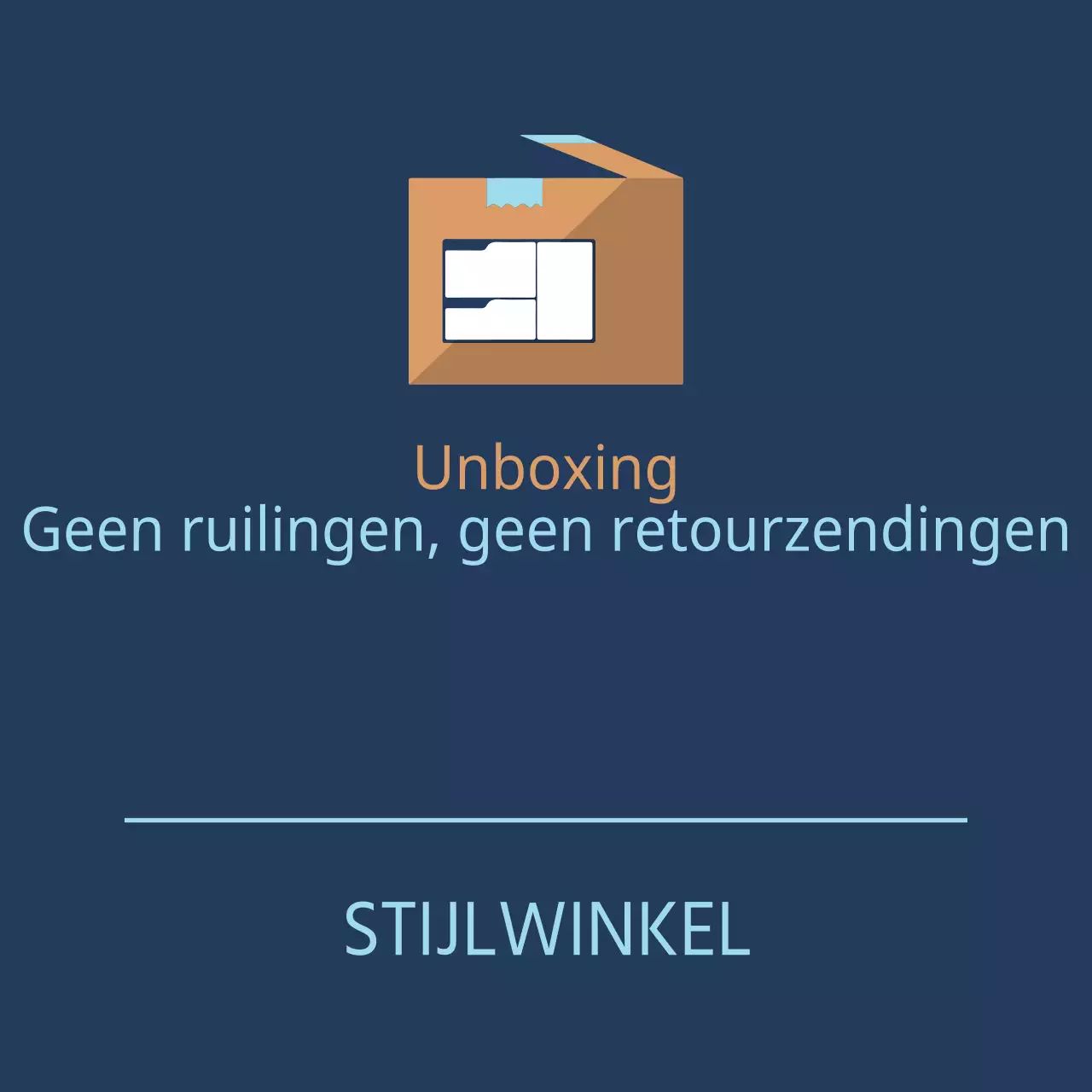 Geen ruilingen of retourzendingen