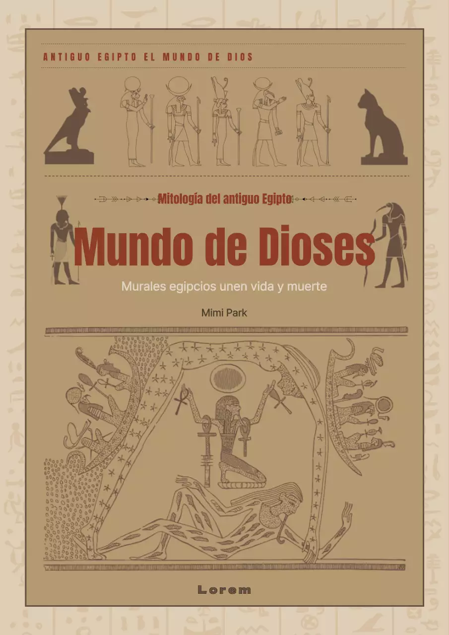 Sobre el mural mitológico egipcio marrón