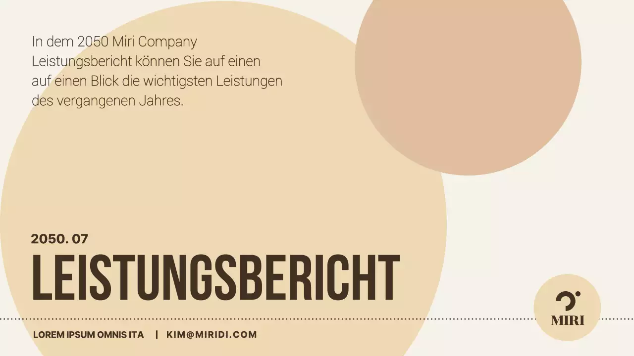 Saubere, beigefarbene Berichterstattung über die Unternehmensleistung