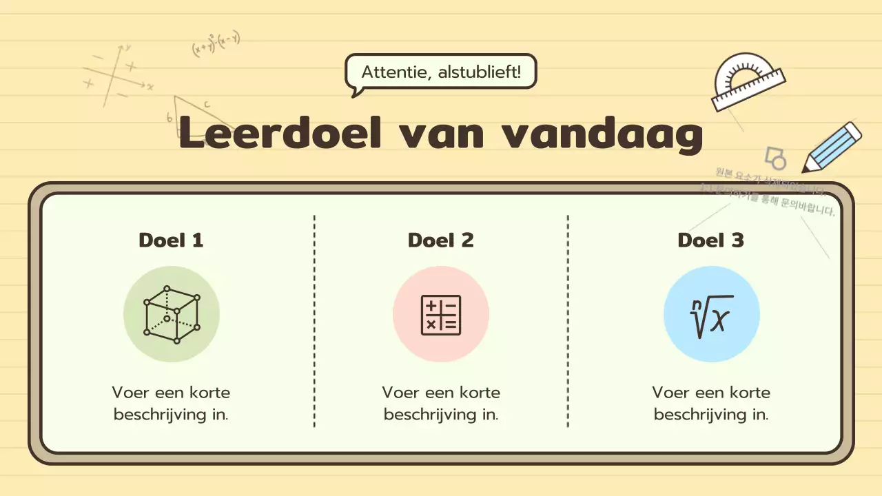 Pastelkrijtbord thema schattige illustraties voor in de klas
