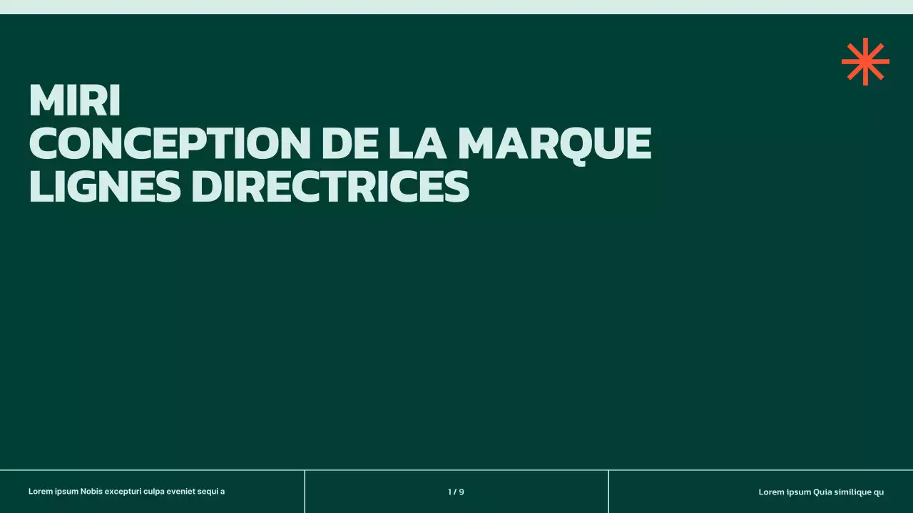 Lignes directrices simples en vert avec des accents orange