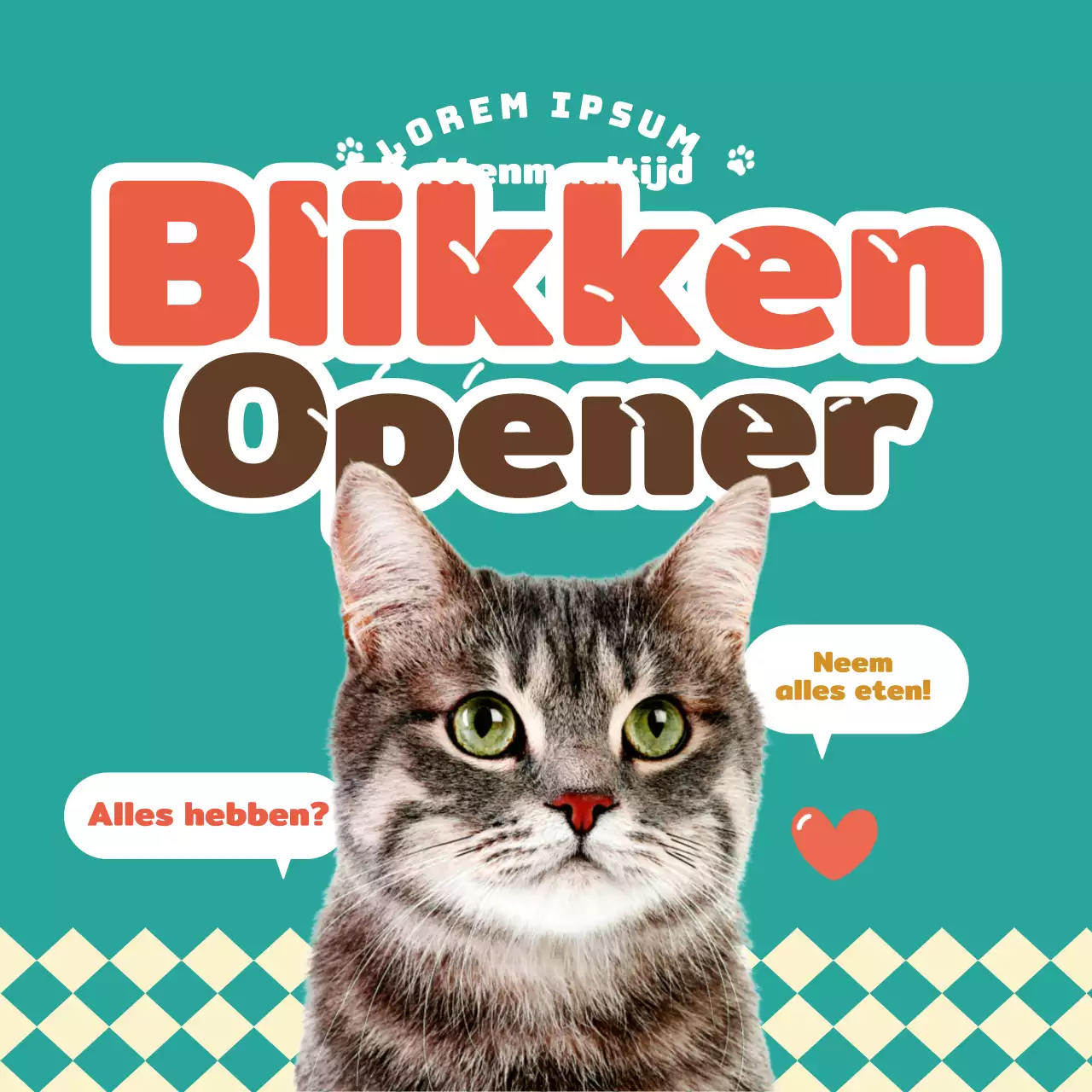 Over dit warme en knuffelige huisdier katten hondenvoer in turquoise en bruin