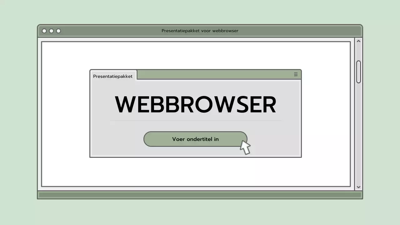 Presentatiepakket met lichtblauw browserconcept