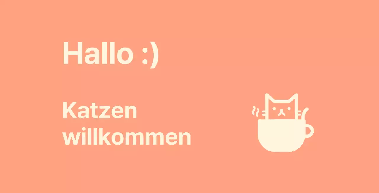 Katzencafé Valkyrie mit Katzen auf einem rosa Hintergrund