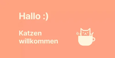 Katzencafé Valkyrie mit Katzen auf einem rosa Hintergrund