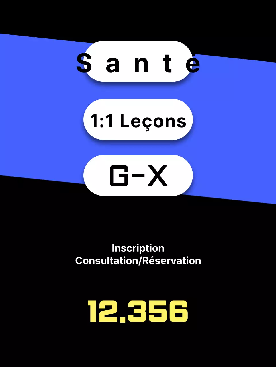 Offres de clubs de santé en bleu et noir