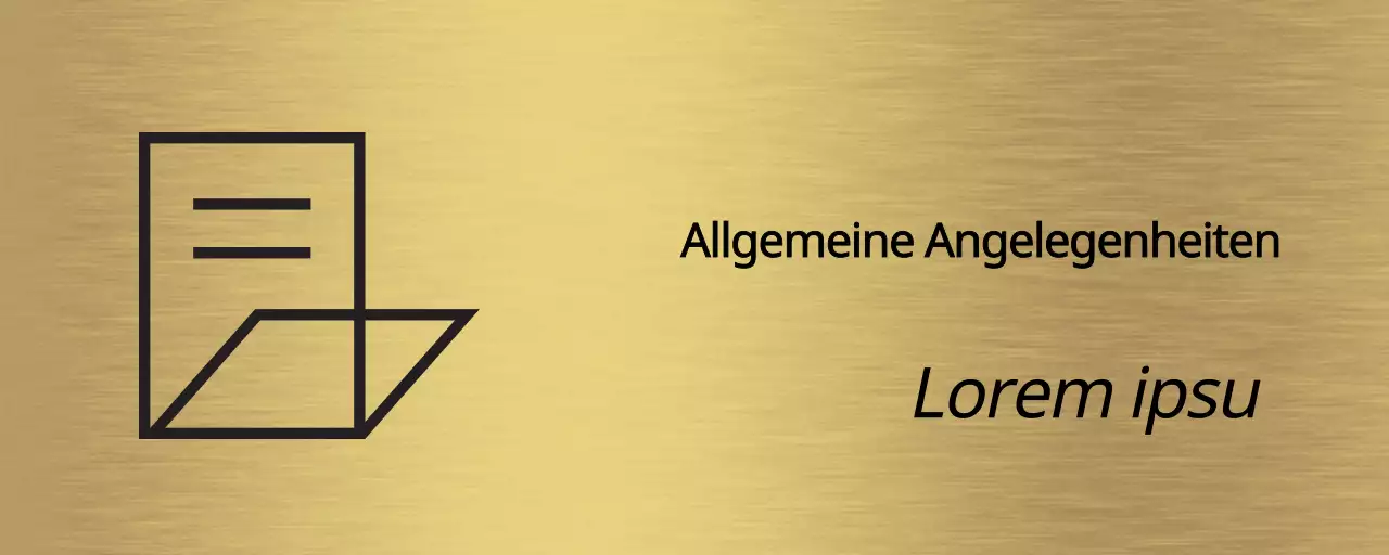 Platzhalter in Schwarz mit dem Namen der Abteilung Ihres Unternehmens und einer einfachen Icon-Illustration