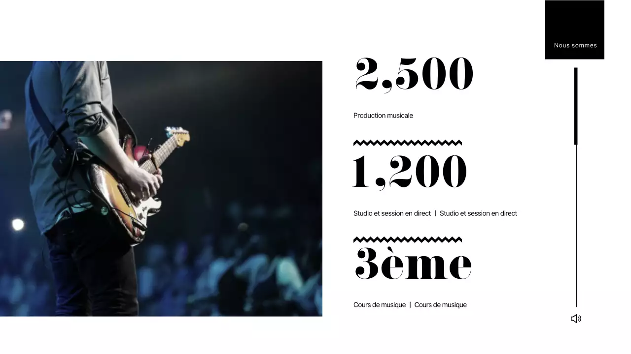 Un simple portfolio de guitariste en noir