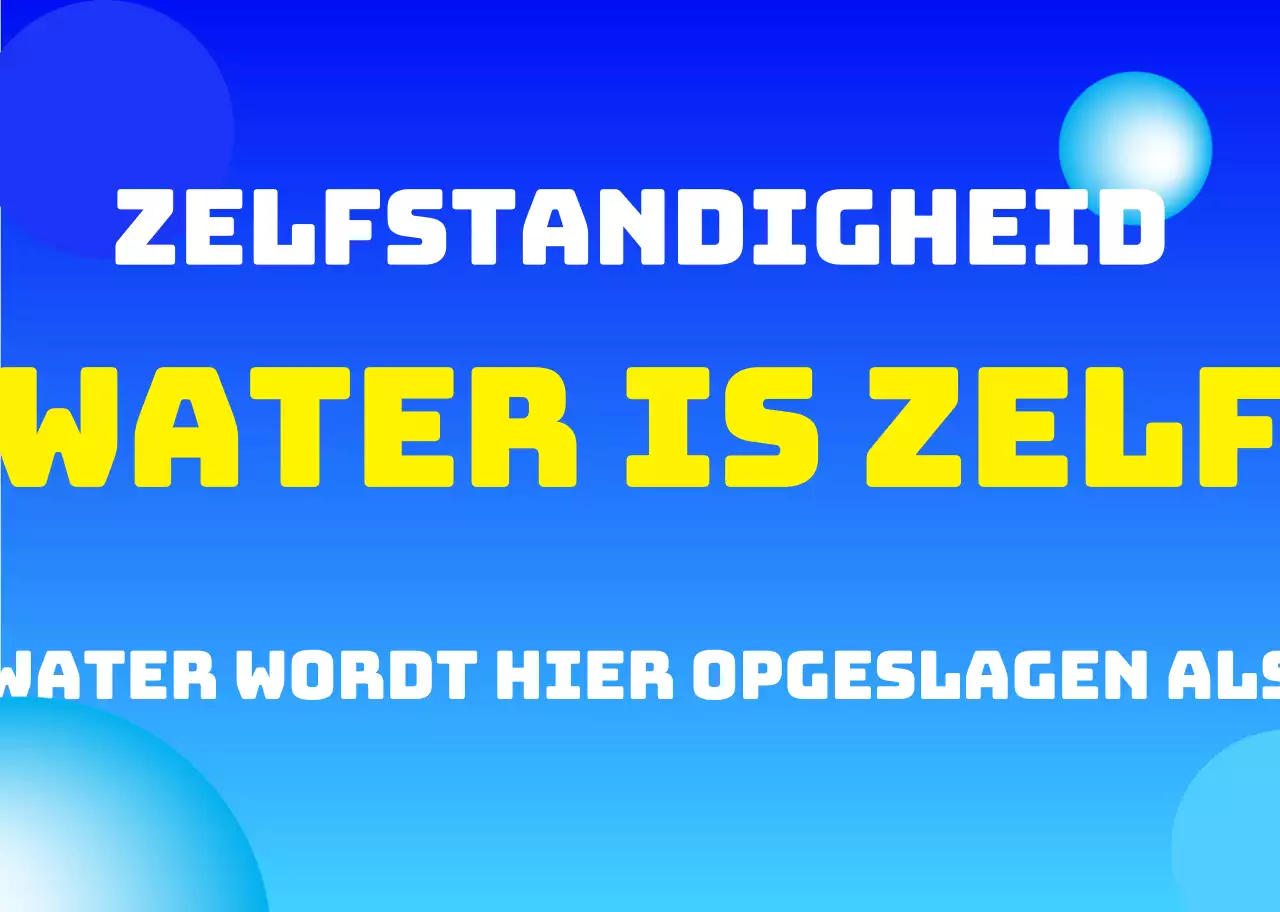 Blauw wit geel water is een geleidende bijlage met zelfzeggende en cirkelvormige vormen