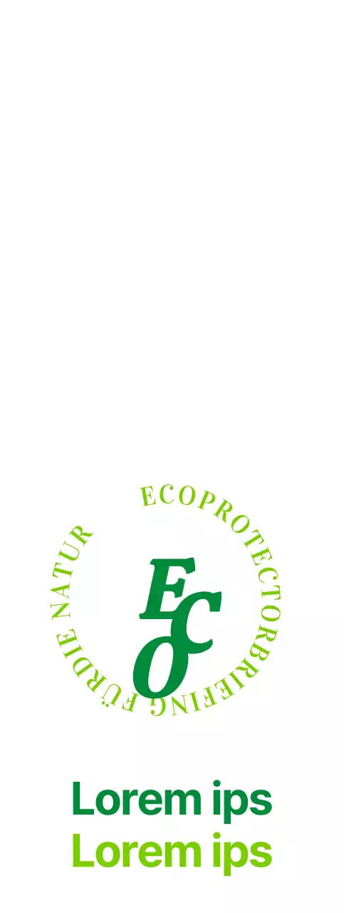 Einfaches Text-Symbol-Logo mit grünem Farbschema Werbung und Promotion für ökologische Vereinigungen