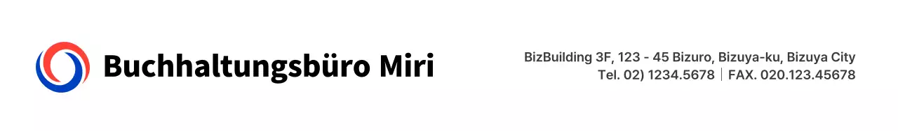 Einfaches, symbolisches Logo in Rot und Blau zur Information und Förderung von Informationen über die Wirtschaftsprüfungsgesellschaft