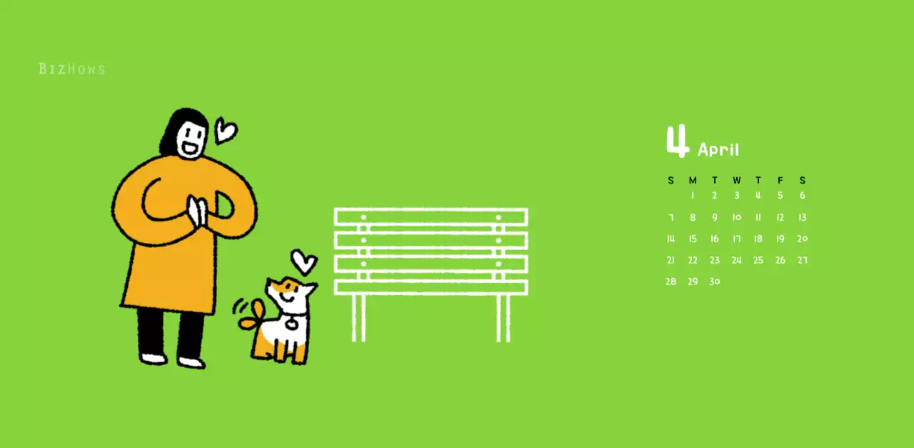 Nieuwjaarskalender met schattige lijnillustraties