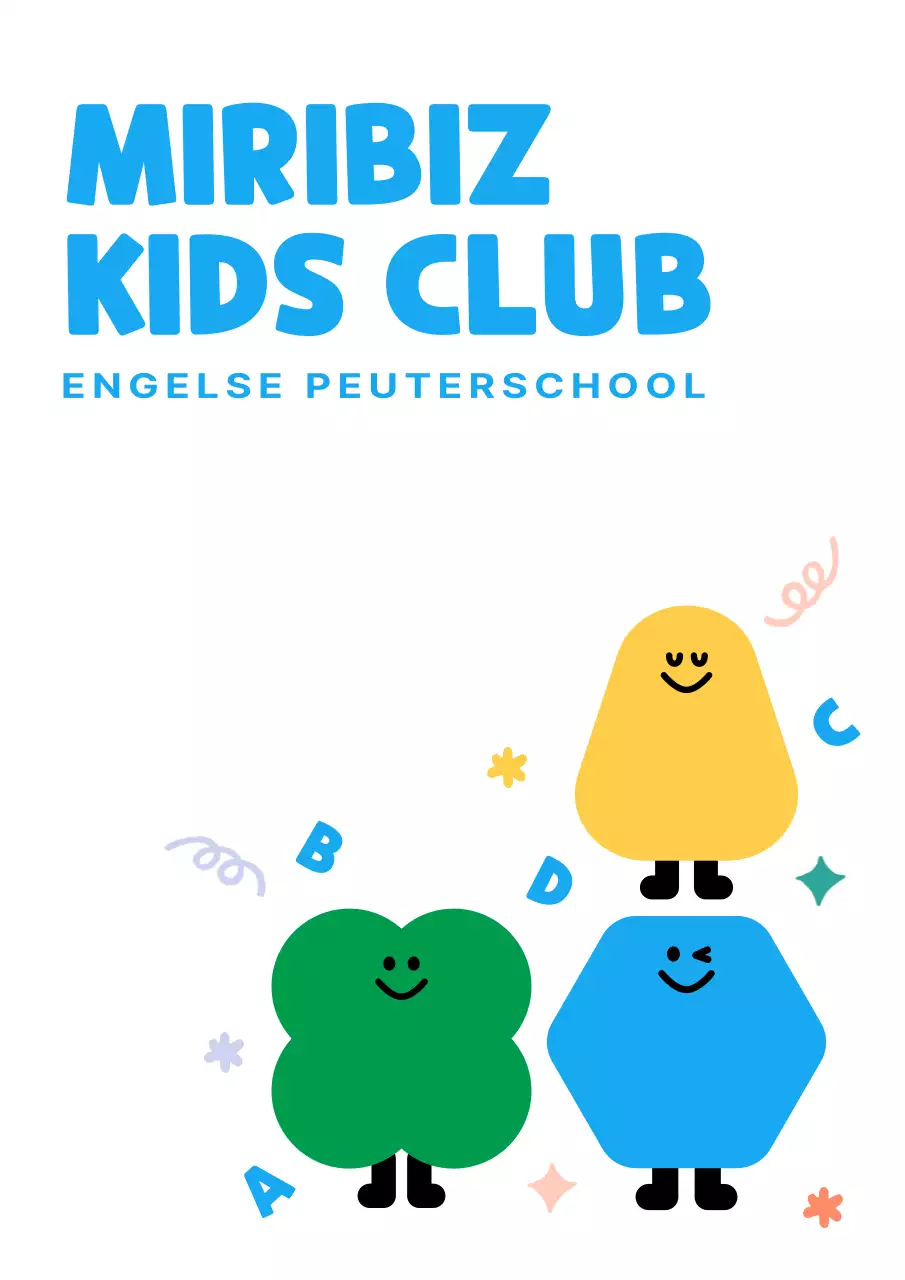 Engelse schoolinterieurstickers voor kinderen met schattige figuurtjes