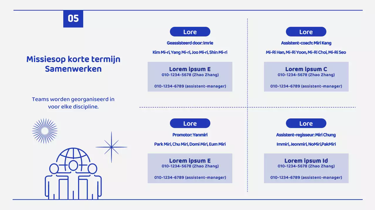Een eenvoudige zomermissie met blauwe en witte lijnen