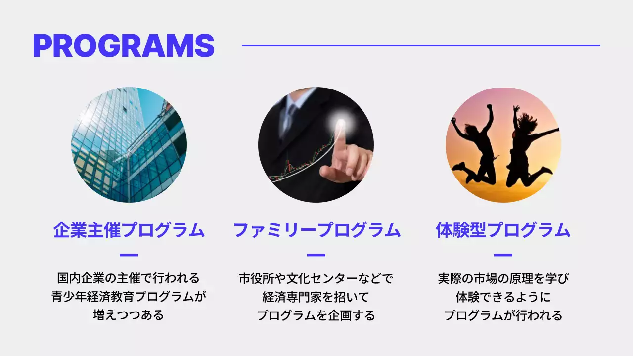 青 シンプル 教育 プレゼンテーション