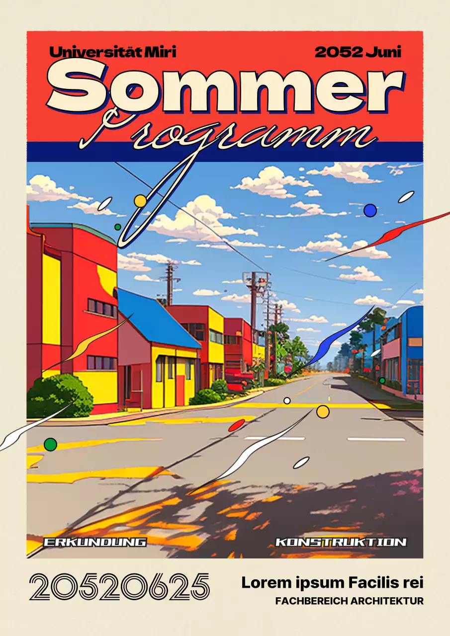 Rote und blaue Citypop-Konzeptarchitektur und urbane Erkundung