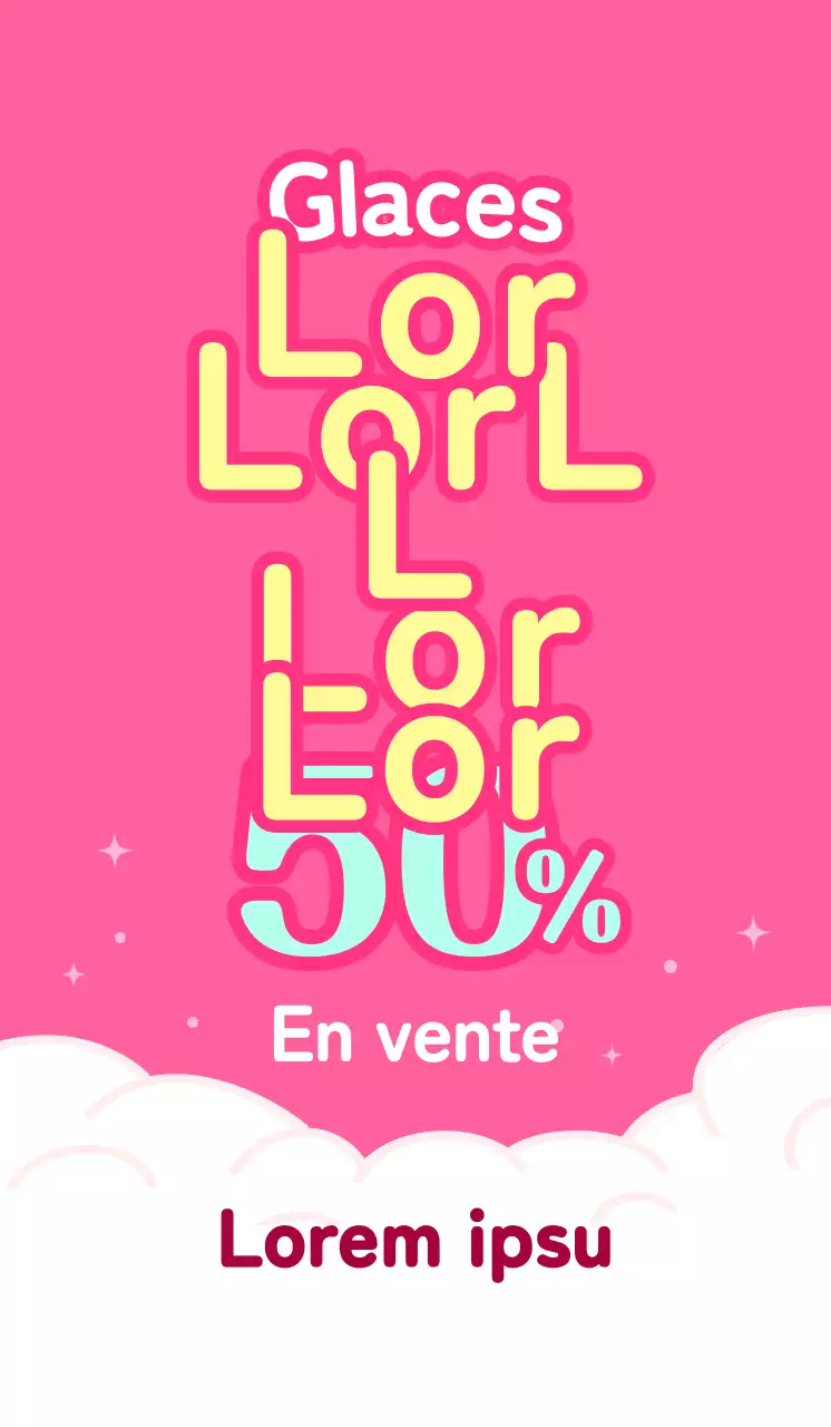 Un glacier rose et bleu clair