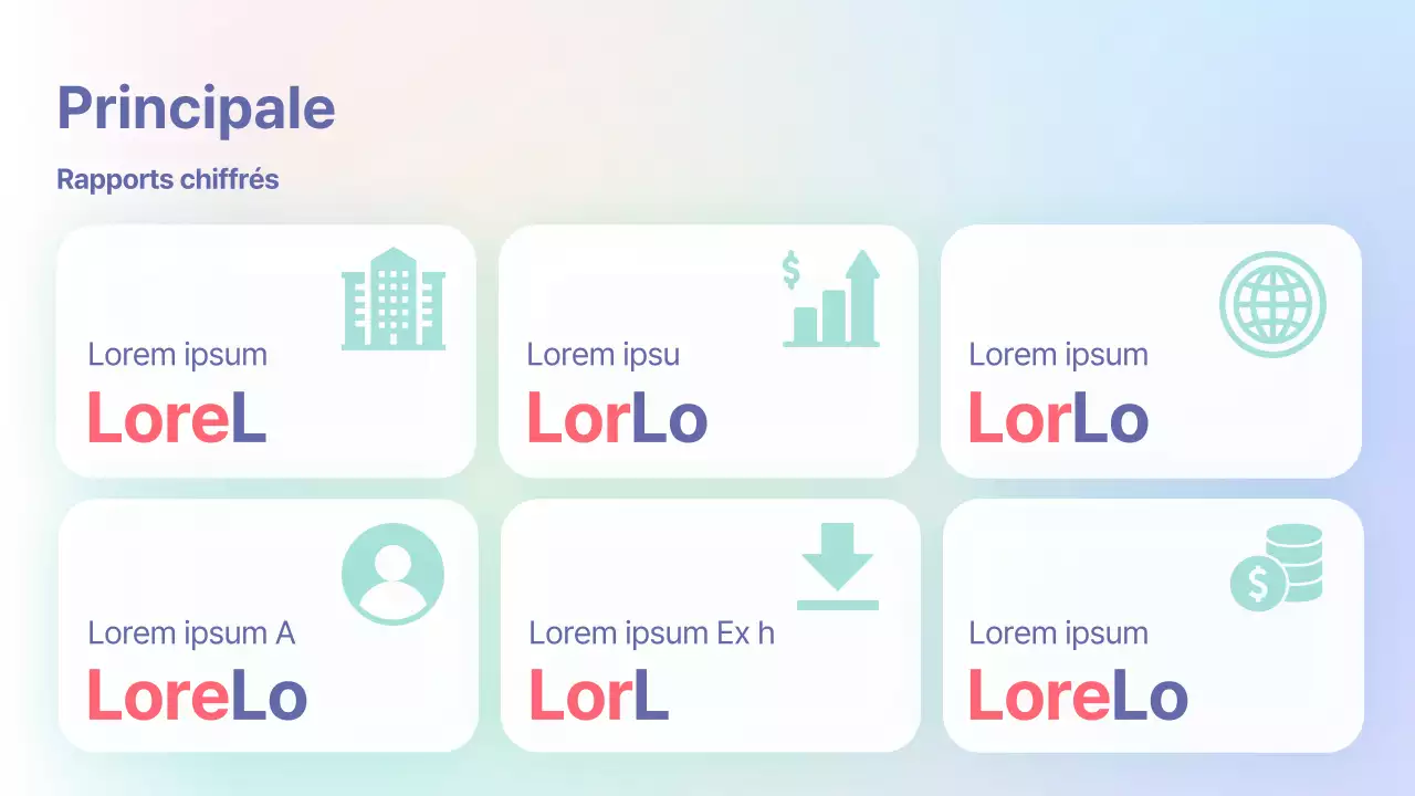 Rapport d'analyse de données sur fond dégradé pastel
