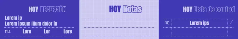 Concepto de recibo sencillo en azul marino y malva