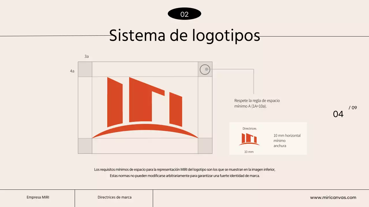 Una pauta de marca sencilla con colores marfil y naranja