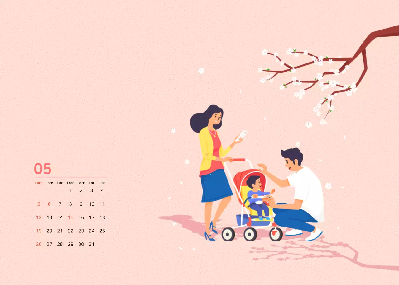 Illustration d'une famille multicolore