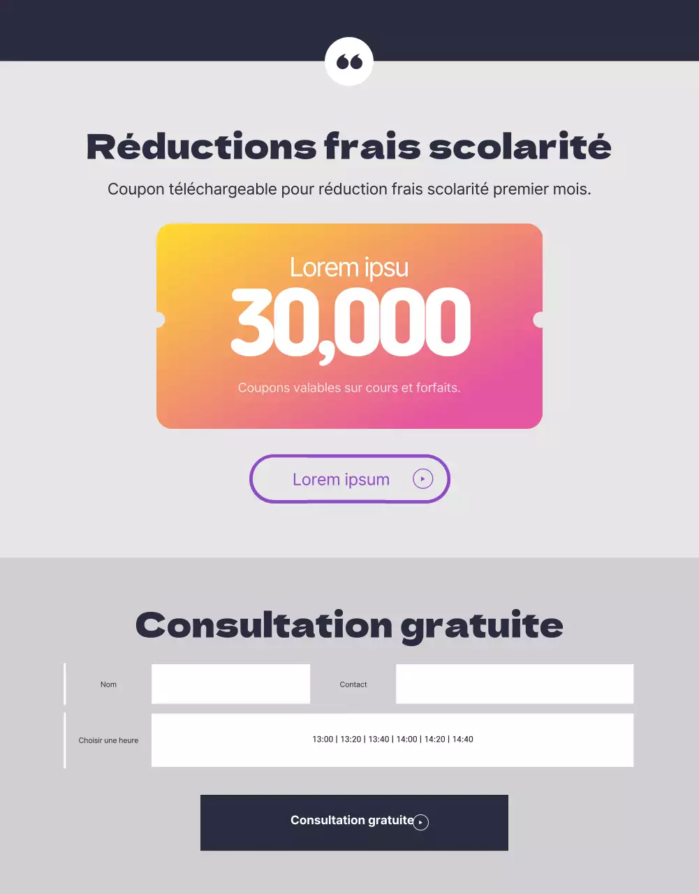 Détails de l'école d'anglais