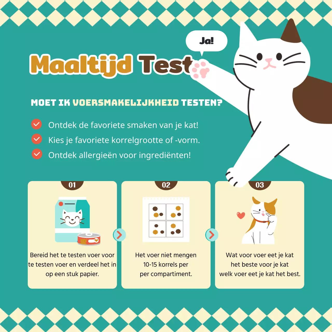 Over dit warme en knuffelige huisdier katten hondenvoer in turquoise en bruin