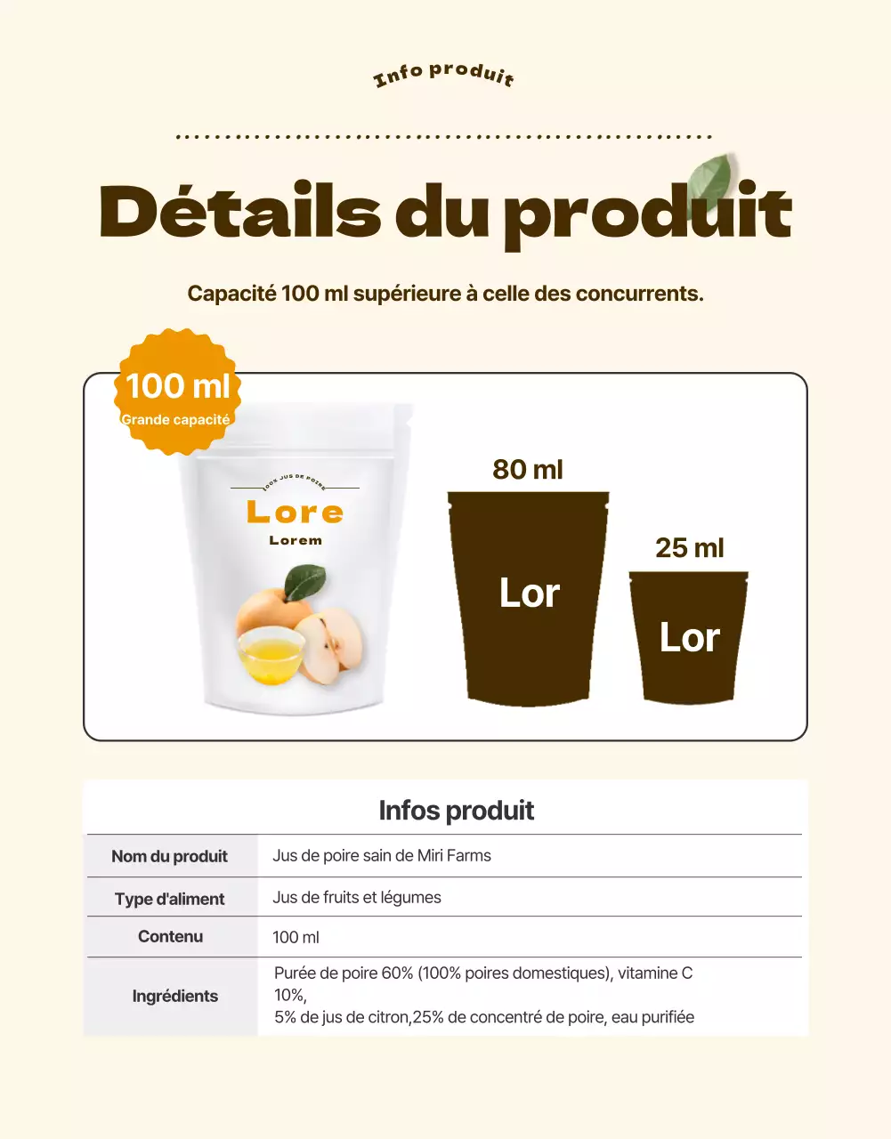 Une introduction claire et nette aux jus de fruits sains (page de détail)