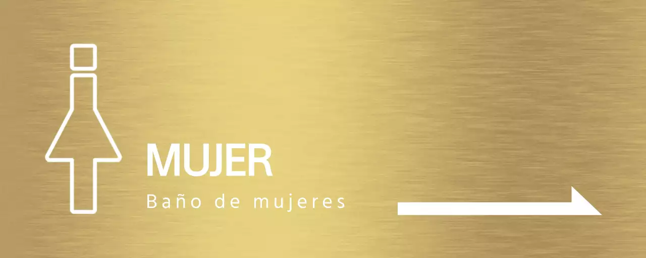 Instrucciones de aseo con pictogramas humanos blancos y flechas