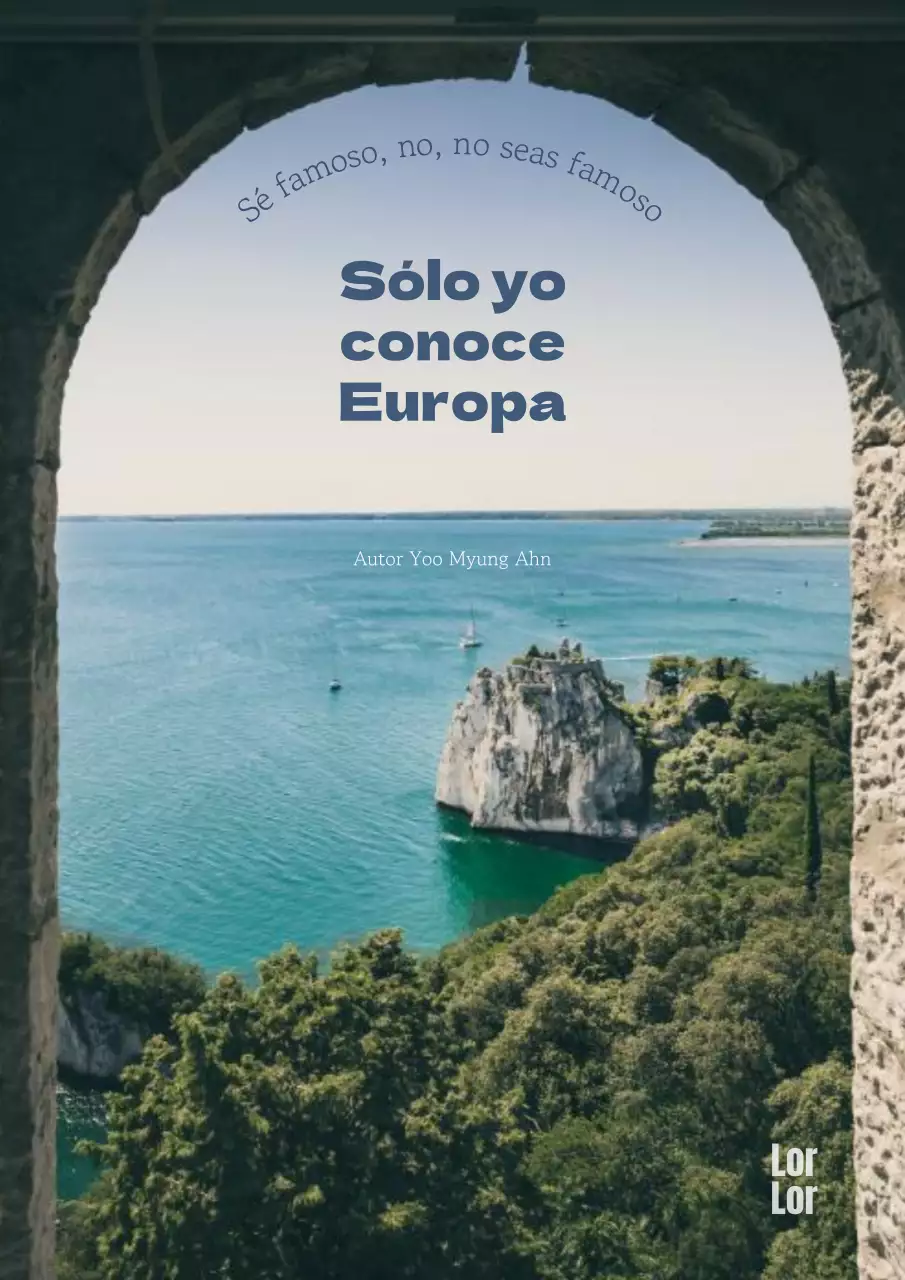 Guía de viajes por Europa con fondo azul marino