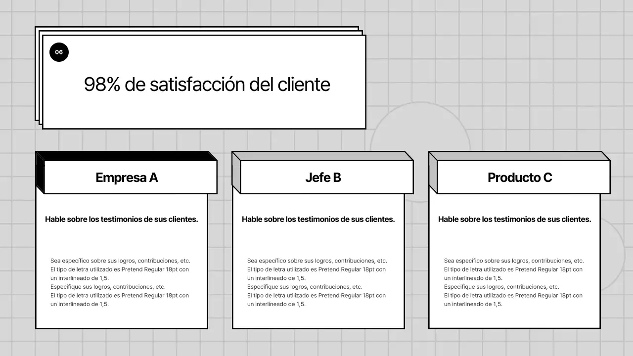 Perfil gris y geométrico de una empresa PT