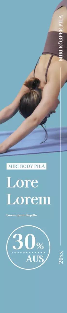 Ein Banner für ein emotionales Pilates Open Event.