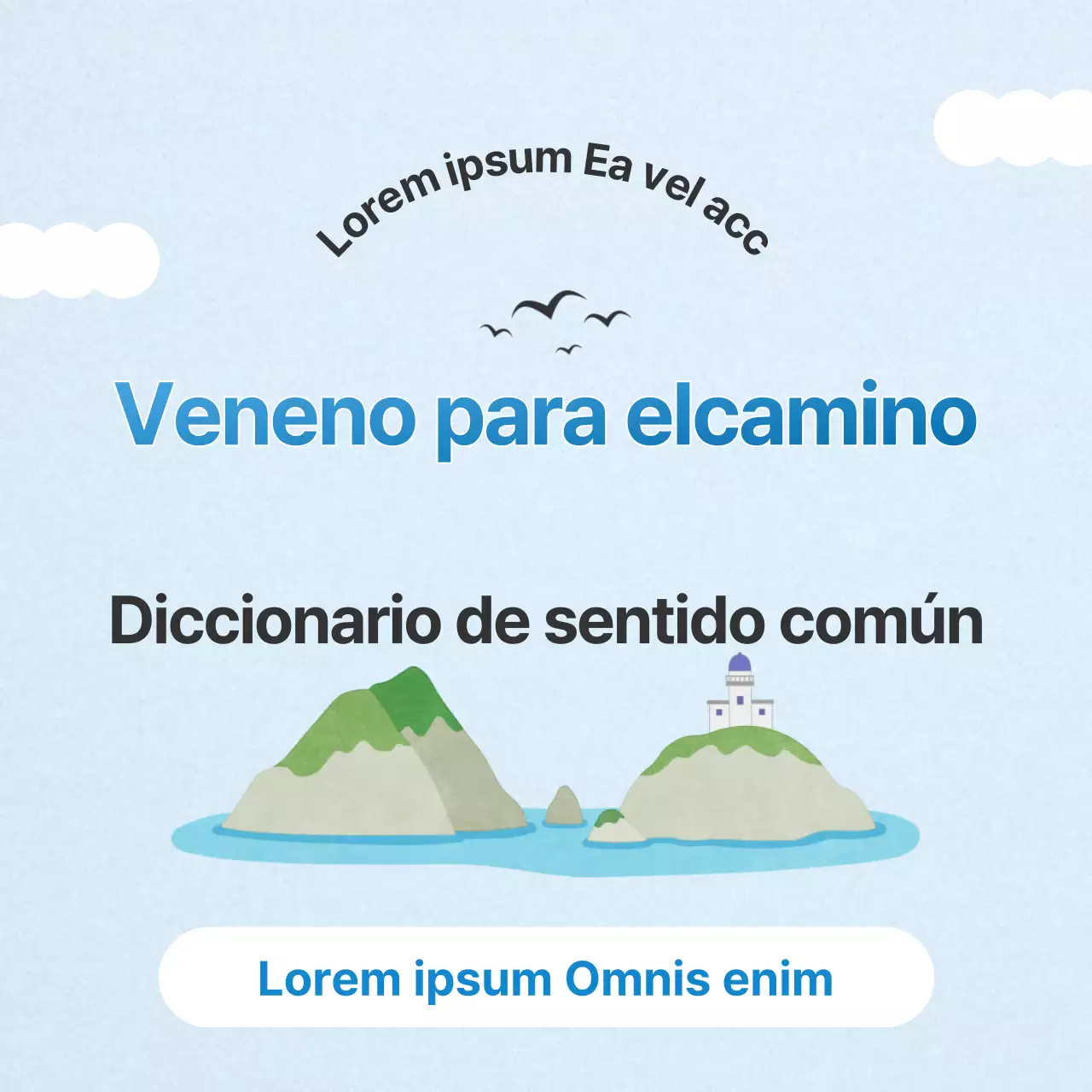 Un sencillo post informativo sobre el Día de la Lectura en azul y celeste