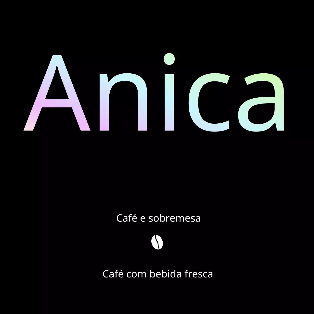 Café moderno e simples em preto e gradientes