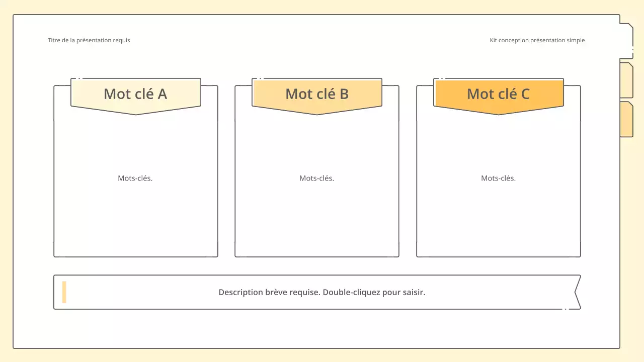 Kit de présentation simple et épuré en jaune