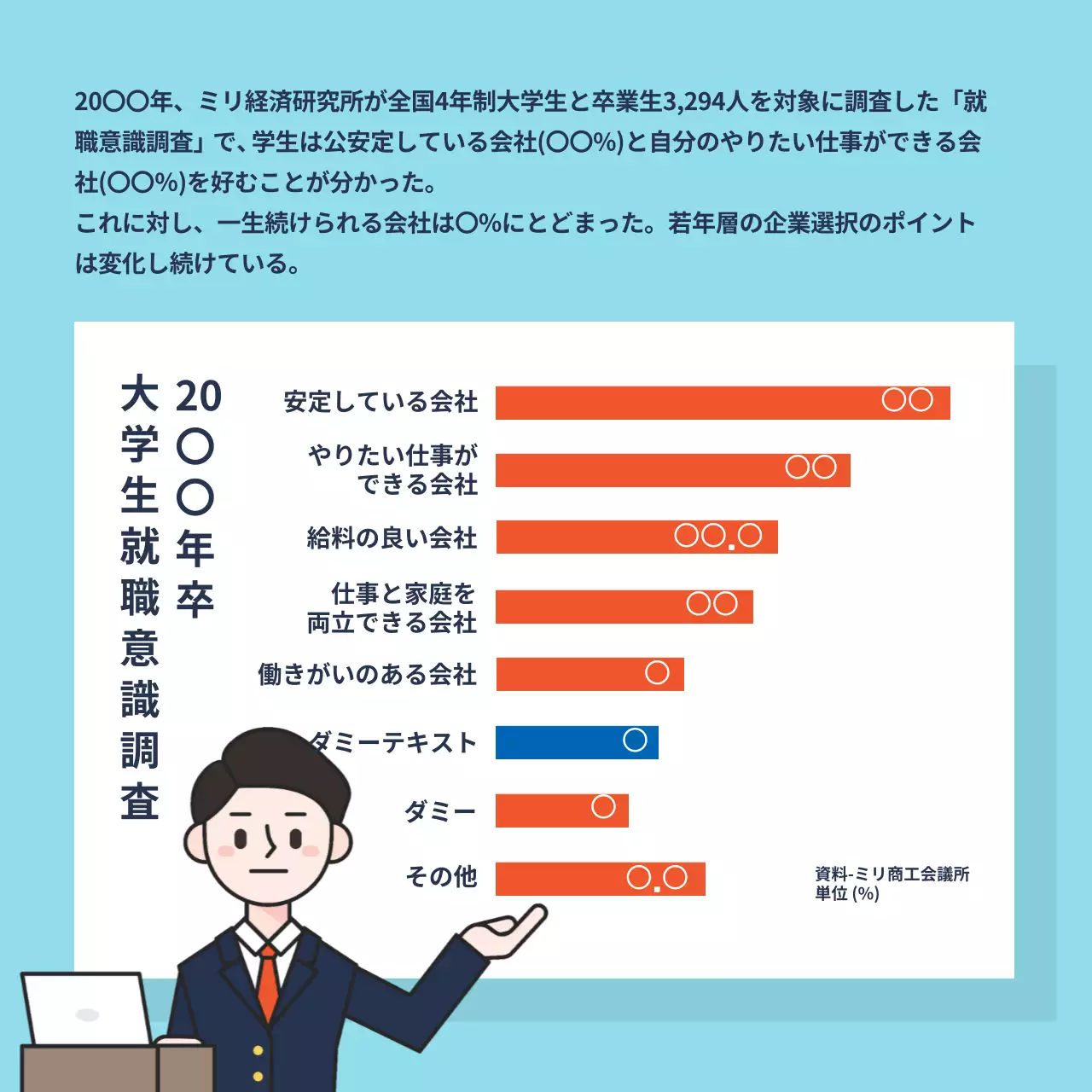 青 シンプル 職場環境 チラシ Instagram カルーセル