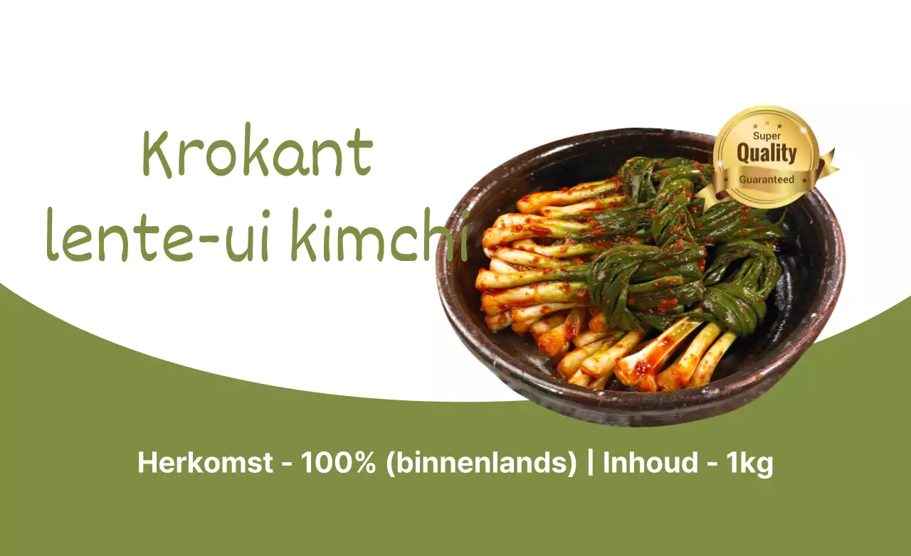 Groene ui kimchi