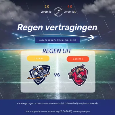 Marineblauwe, strak gelijnde borden met regenuitstel