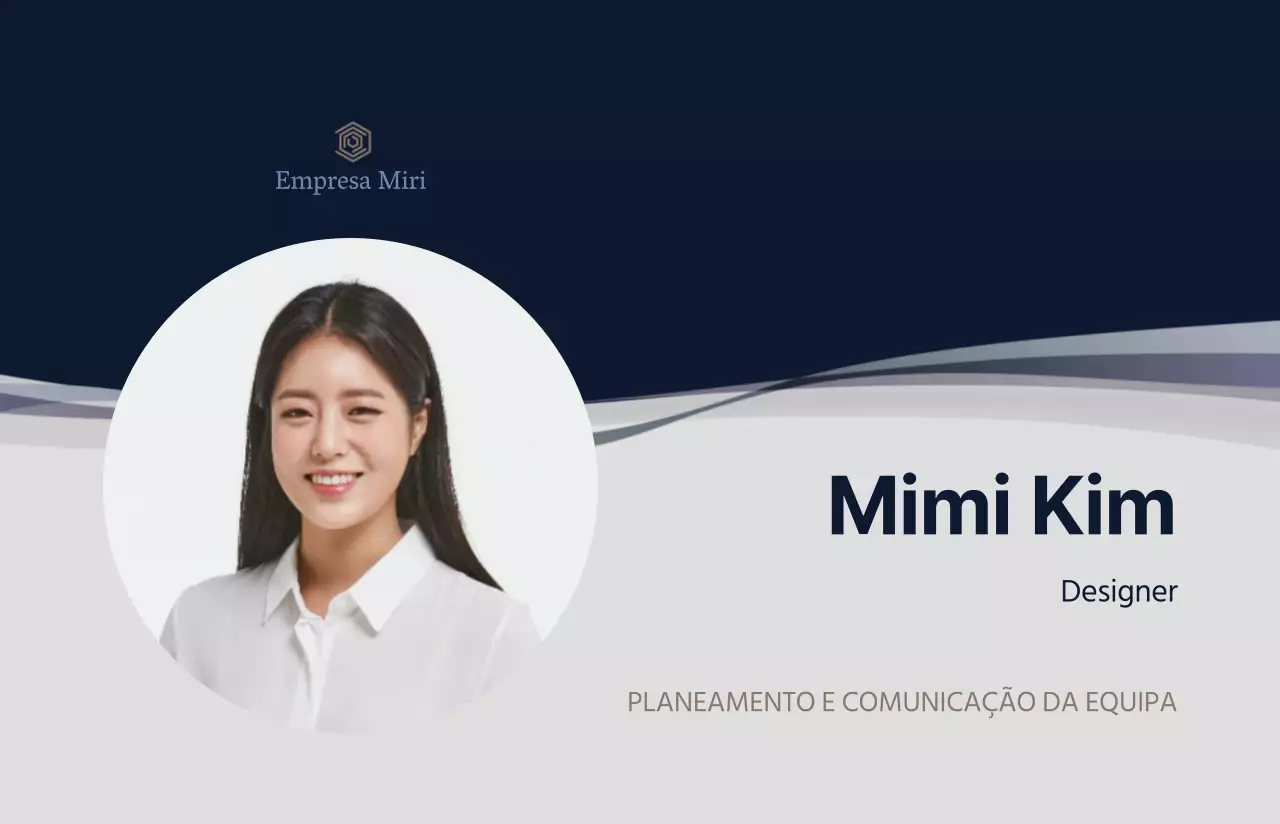 Um estilo de apresentação simples em azul-marinho e cinzento com um certificado de templo